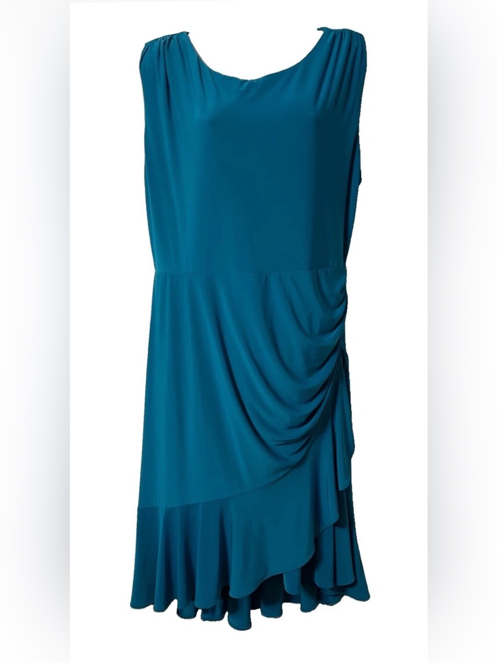 Lane Bryant | Dresses | Lane Bryant Teal Sleeveless Draped Midi Dress Women 4w16w